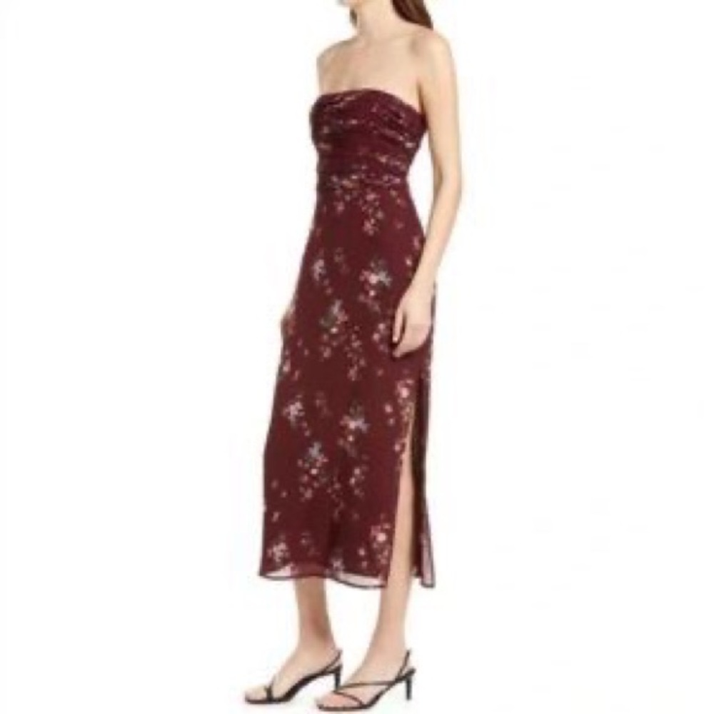 NWT Reformation Lore strapless midi dress 6